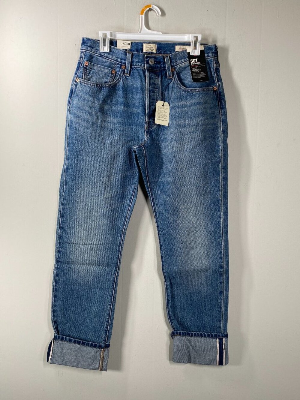 Levi's Selvedge 501 Original Denim Jeans Women's 30 x 32 High Rise Blue NWT